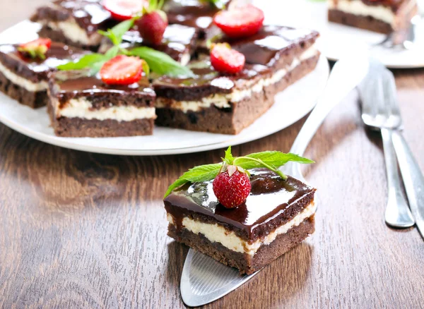 Brownies de chocolate — Fotografia de Stock