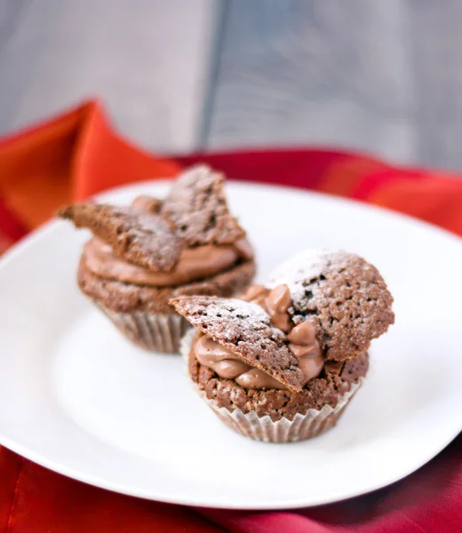 Pasteles de mariposas de chocolate — Foto de Stock