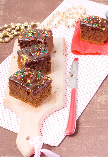 Chocolate fudge cake — Stock Photo, Image
