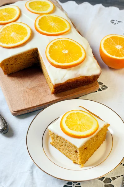 Bolo de laranja e abóbora — Fotografia de Stock