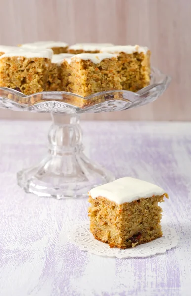 Zanahoria, manzana, arándanos y tarta de plátano —  Fotos de Stock