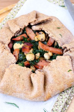 jambon, mantar, ıspanak Galette'ye