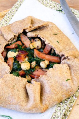 jambon, mantar, ıspanak Galette'ye
