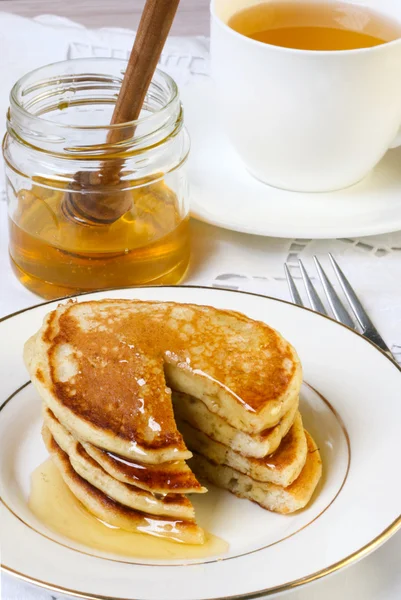 Buttermilk rye pancakes — Stock Photo, Image