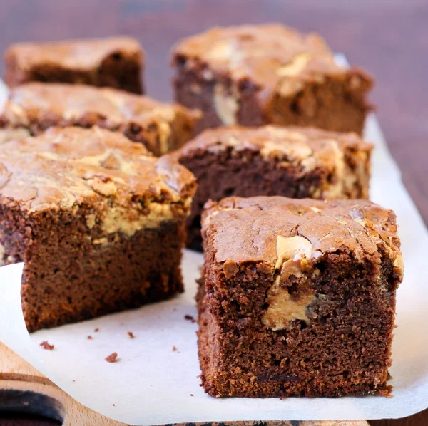 Arašídové máslo brownies — Stock fotografie