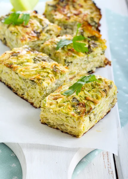 Courgette and herb bake — Stock Photo, Image