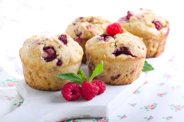 Muffin di crusca di lampone — Foto Stock