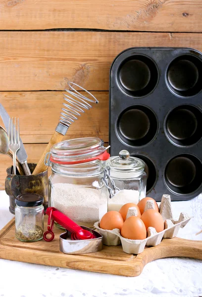 Baking cake ingredients — Stock Photo, Image