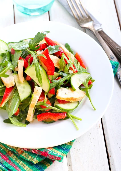 Salade met vinaigrette dressing — Stockfoto