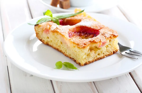 Slice of plum cake — Stock Photo, Image
