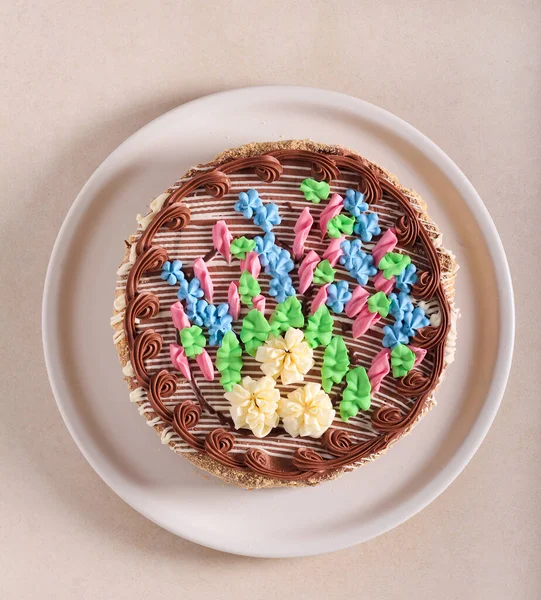 Traditional Kyiv Cake Plate — Stock Photo, Image