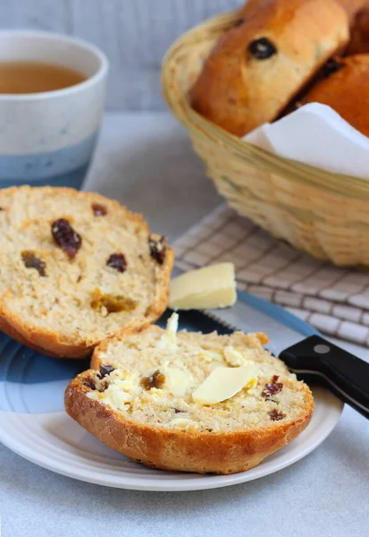 Kakor Russin Bullar Med Smör — Stockfoto