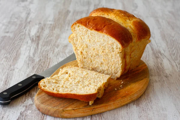 Pane Crusca Fatto Casa Affettato Sul Pane — Foto Stock