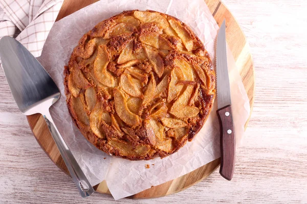 Moist Olive Oil Pear Cake — Stock Photo, Image