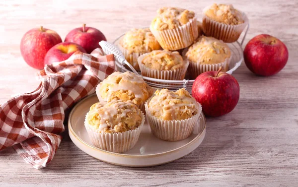 Apple Streusel Topping Cakes Icing — Stock Photo, Image
