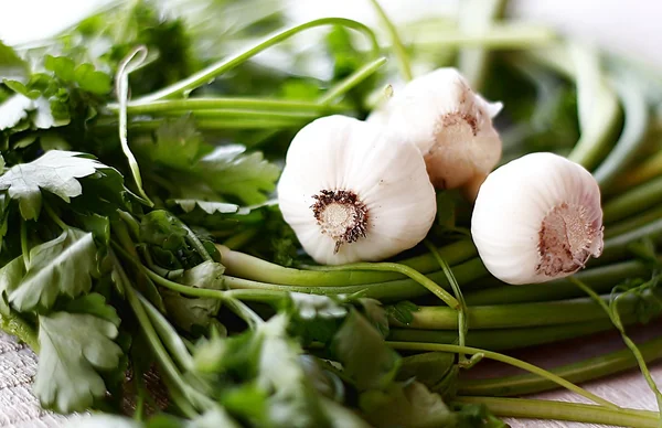 Young garlic — Stock Photo, Image