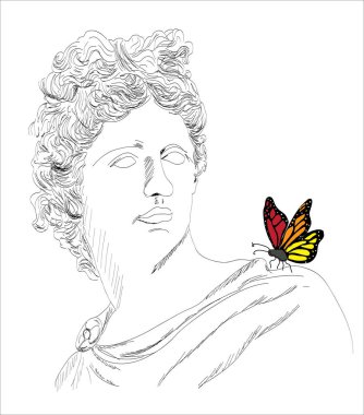 Apollo vector classical antique plaster sculpture