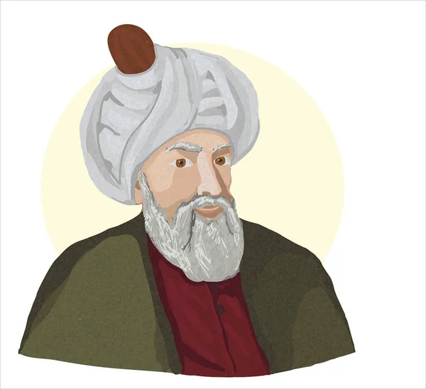 Mimar Sinan Foi Principal Arquiteto Engenheiro Civil Otomano — Vetor de Stock