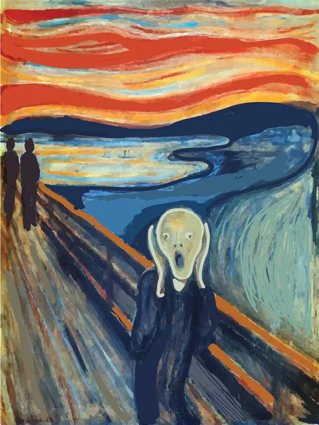 Scream Edward Munch Art — Vector de stock