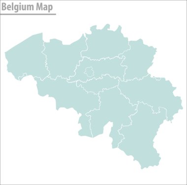 belgium map illustration vector detailed belgium map with states