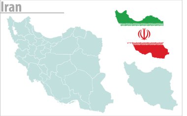 Iran map illustration vector detailed iran map with regions.