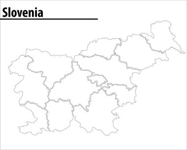 slovenia map illustration vector detailed slovenia map with regions.