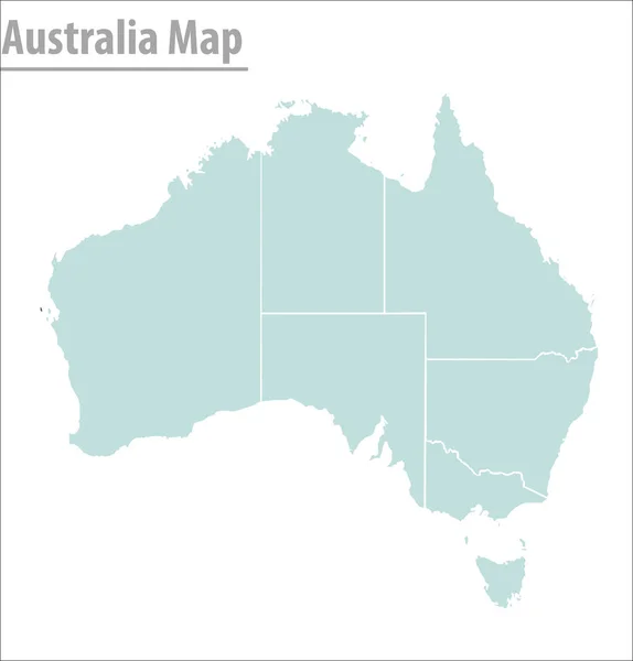 Australia Map Illustration Vector Detailed Australia Map States — Vettoriale Stock