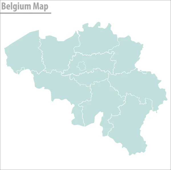 Belgium Map Illustration Vector Detailed Belgium Map States — Stockvektor