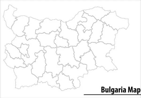 Bulgaria Map Illustration Vector Detailed Bulgaria Map Regions — Stockvektor