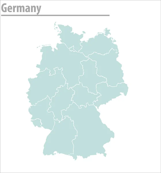 Germany Map Illustration Vector Detailed Germany Map States — Vettoriale Stock