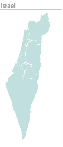 Israel Map Illustration Vector Detailed Israel Map Regions — 스톡 벡터