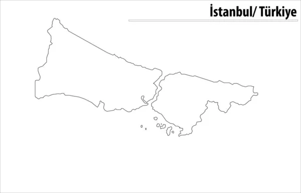 Map Istanbul Turkey Vector Illustration — Stock Vector