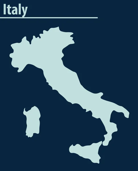 Italy Map Illustration Vector Detailed Italy Map — Vettoriale Stock