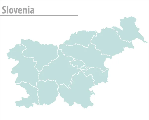 Slovenia Map Illustration Vector Detailed Slovenia Map Regions — Stockvektor