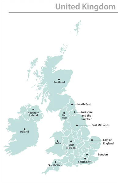 United Kingdom Map Illustration Vector Detailed United Kingdom Map State — Stockvektor