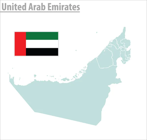 United Arab Emirates Map Illustration Vector Detailed United Arab Emirates — 스톡 벡터