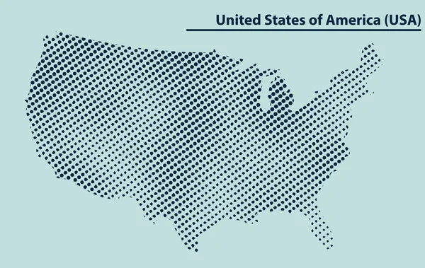United State America Map Illustration Vector Detailed Usa Map — Stock Vector