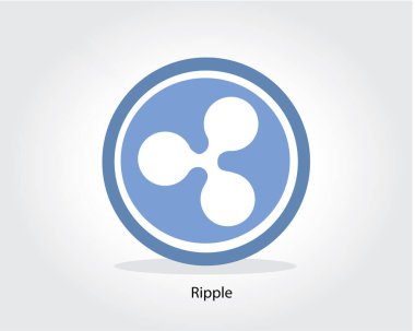 Ripple coin logo crypto currency vector illustration