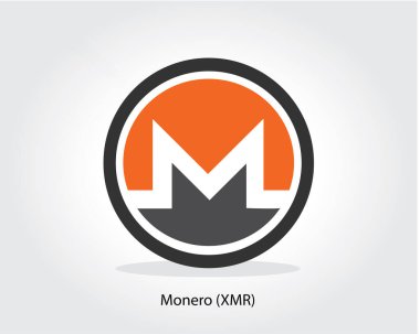 Monero coin logo crypto currency vector illustration