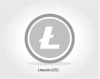 Litecoin logo crypto currency vector illustration