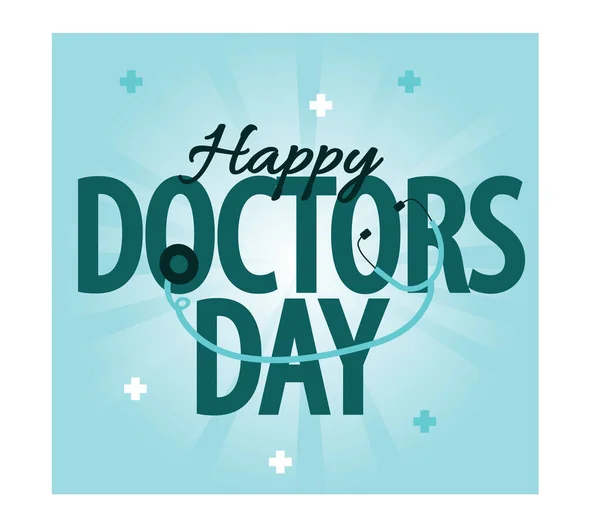 Marzo Feliz Día Mundial Los Médicos — Vector de stock