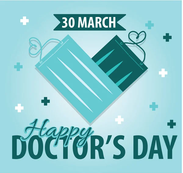 Marzo Feliz Día Mundial Los Médicos — Vector de stock