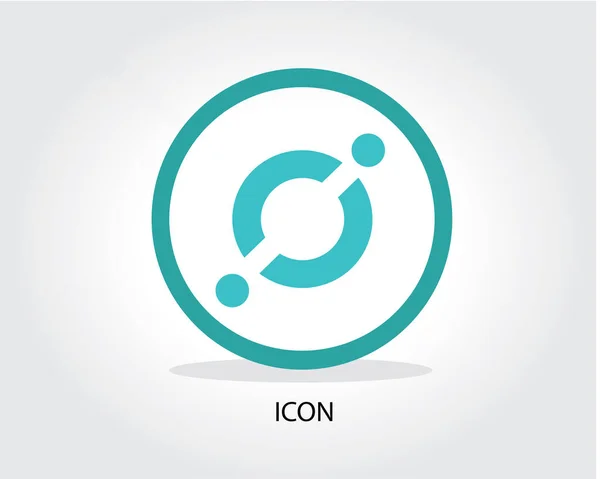 Icon Coin Logo Cryptocurrency Vector Illustration Icx — Stock Vector