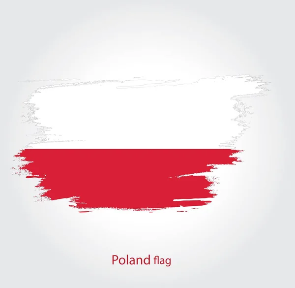 Poland Flag Watercolor Brush — Διανυσματικό Αρχείο