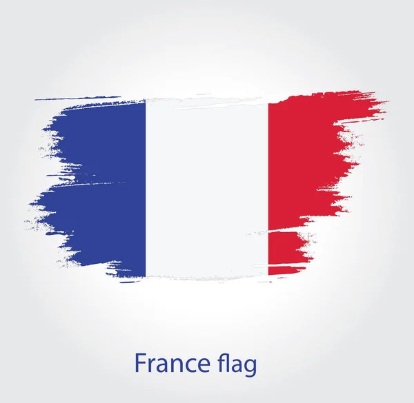 France Flag Watercolor Brush — стоковый вектор