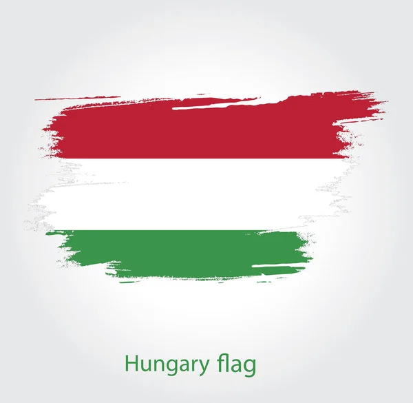 Hungary Flag Watercolor Brush — Vetor de Stock