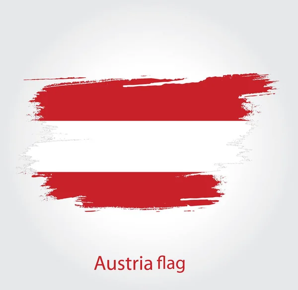 Σημαία Αυστρίας Πινέλο Υδατογραφίας — Διανυσματικό Αρχείο