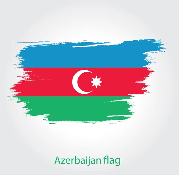 Azerbaijan Flag Watercolor Brush — стоковый вектор