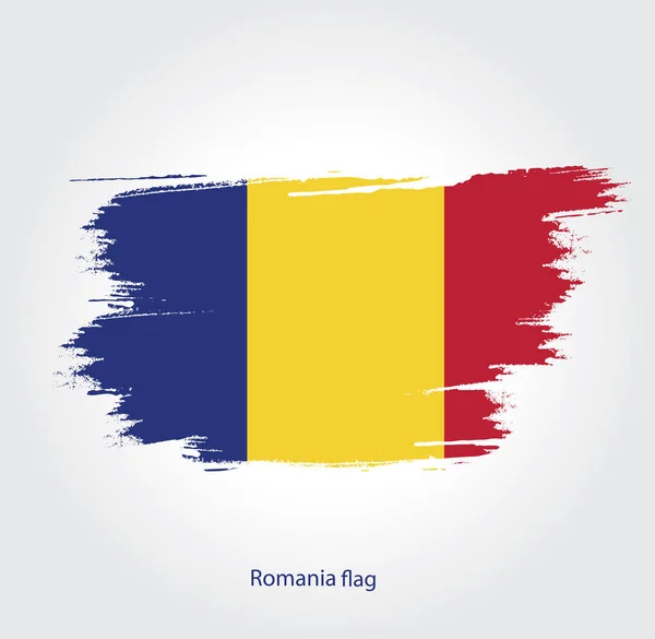 Romania Flag Watercolor Brush — ストックベクタ