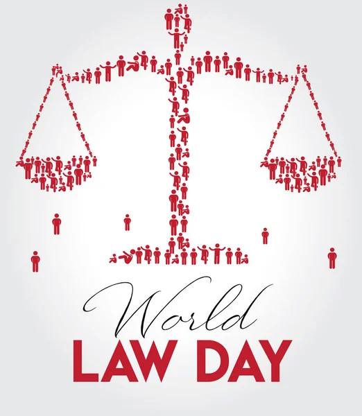 Día Mundial Del Derecho Ilustración Vectorial — Vector de stock